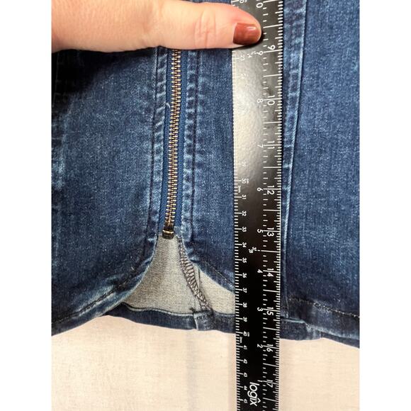 NWT We The Free Layla High Waisted front zipper denim mini skirt, size 10 - Picture 10 of 10